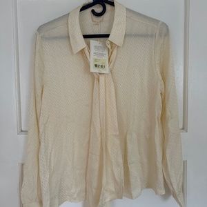 Sezane Bow Tie Blouse